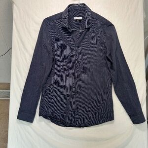 authentic VERSACE COLLECTION "Trend" navy long sleeve button down men's shirt 39